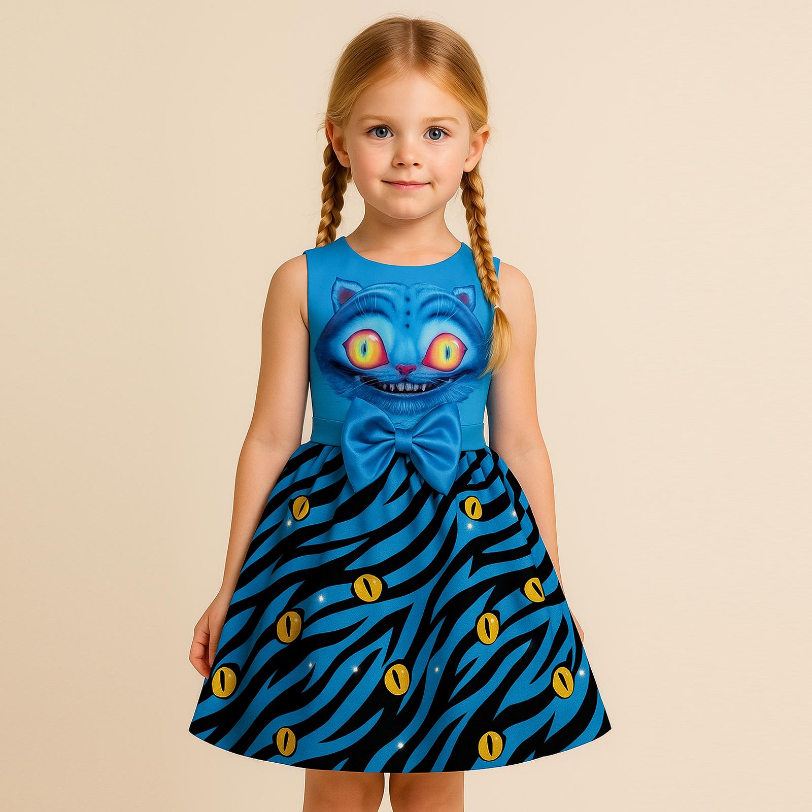 Children s Cartoon Printed Bow Sleeveless Dress Evening Gown 100 синий
Children s Cartoon Printed Bow Sleeveless Dress Evening Gown 100 синий