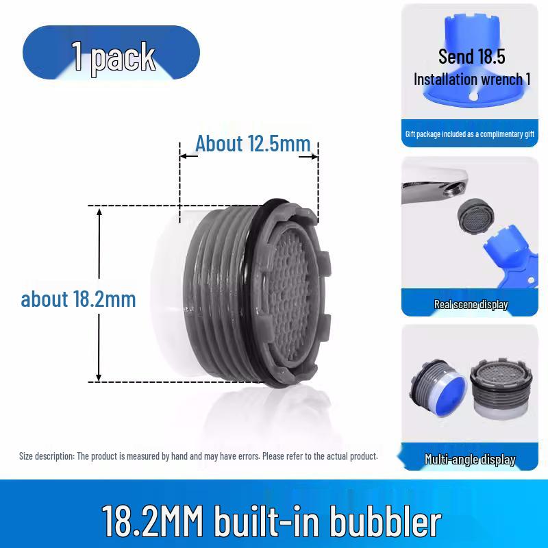 Faucet Spout with Built-in Aerator and Hidden Filter, Includes Disassembly Tool
Faucet Spout with Built-in Aerator and Hidden Filter, Includes Disassembly Tool