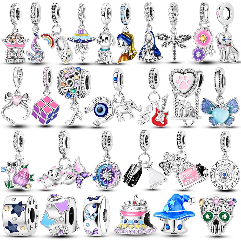 NEW 925 Silver Dragonfly Cube Puppy Guitar Note Charms Fit Original Beads Pendent Dangle Bracelet DIY Women Jewelry Gift
NEW 925 Silver Dragonfly Cube Puppy Guitar Note Charms Fit Original Beads Pendent Dangle Bracelet DIY Women Jewelry Gift