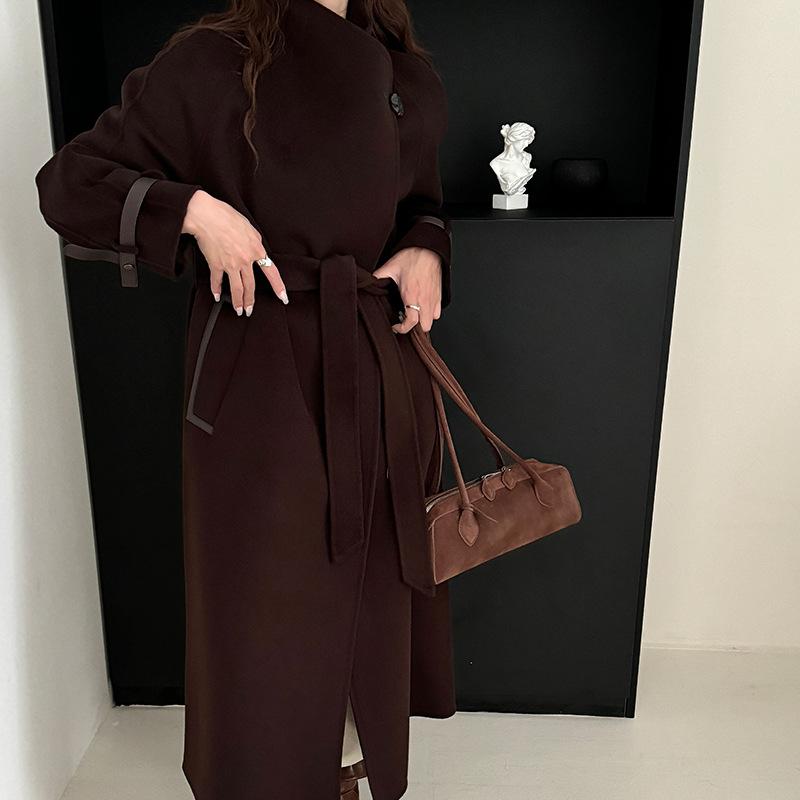 Premium stand-up collar leather double-sided cashmere coat women s autumn and winter long lace-up knee wool coat L
Premium stand-up collar leather double-sided cashmere coat women s autumn and winter long lace-up knee wool coat L