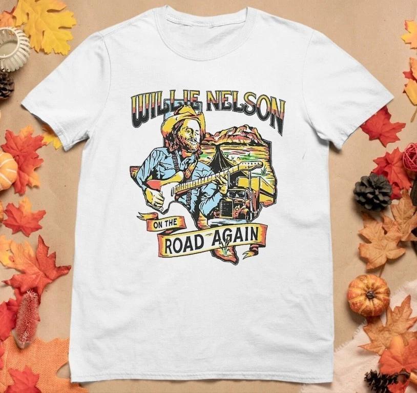 Vintage Willie Nelson Road Again T-Shirt White Cotton Gift Fans Music All Size 4XL
Vintage Willie Nelson Road Again T-Shirt White Cotton Gift Fans Music All Size 4XL