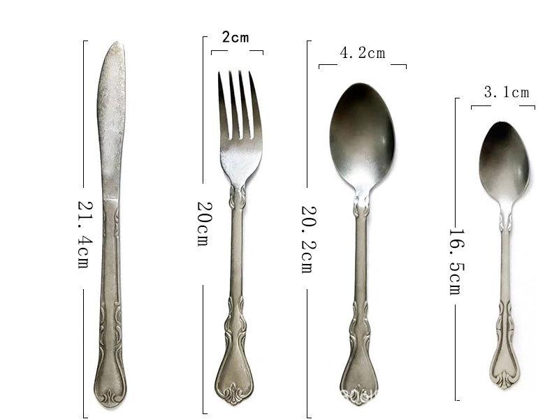 Vintage Embossed Cutlery Knife Spoon Fork Set, European Royal Style, Luxury Steak Knife Fork Spoon for Restaurant
Vintage Embossed Cutlery Knife Spoon Fork Set, European Royal Style, Luxury Steak Knife Fork Spoon for Restaurant
