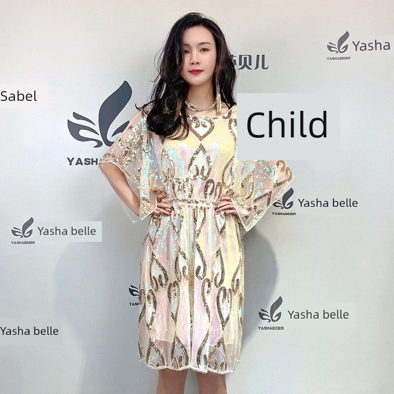 2022 New Model from the Source Factory, Waist-Cinching Slimming Round-Neck Dress with Heavy Beading, Embroidery, Sequins, and Batwing Sleeves White One size
2022 New Model from the Source Factory, Waist-Cinching Slimming Round-Neck Dress with Heavy Beading, Embroidery, Sequins, and Batwing Sleeves White One size