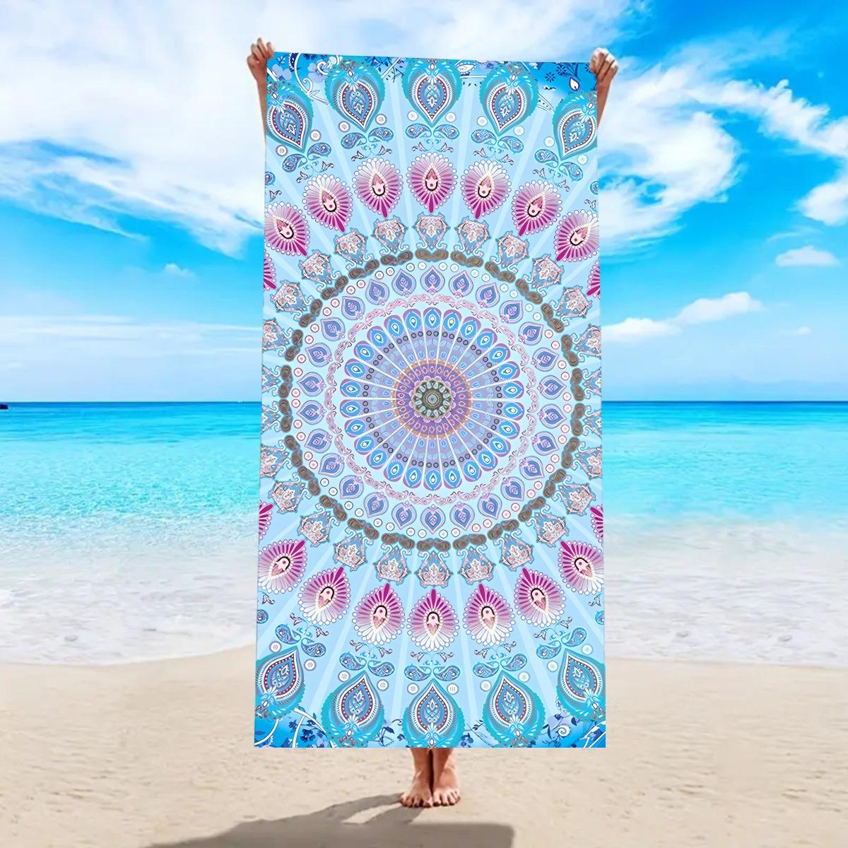 Boho Geometric Floral Print Beach Towel Ethnic Floral Pattern Quick Dry Sand Free Lightweight Towel for Beach Pool Travel W40*H60(CM)
Boho Geometric Floral Print Beach Towel Ethnic Floral Pattern Quick Dry Sand Free Lightweight Towel for Beach Pool Travel W40*H60(CM)