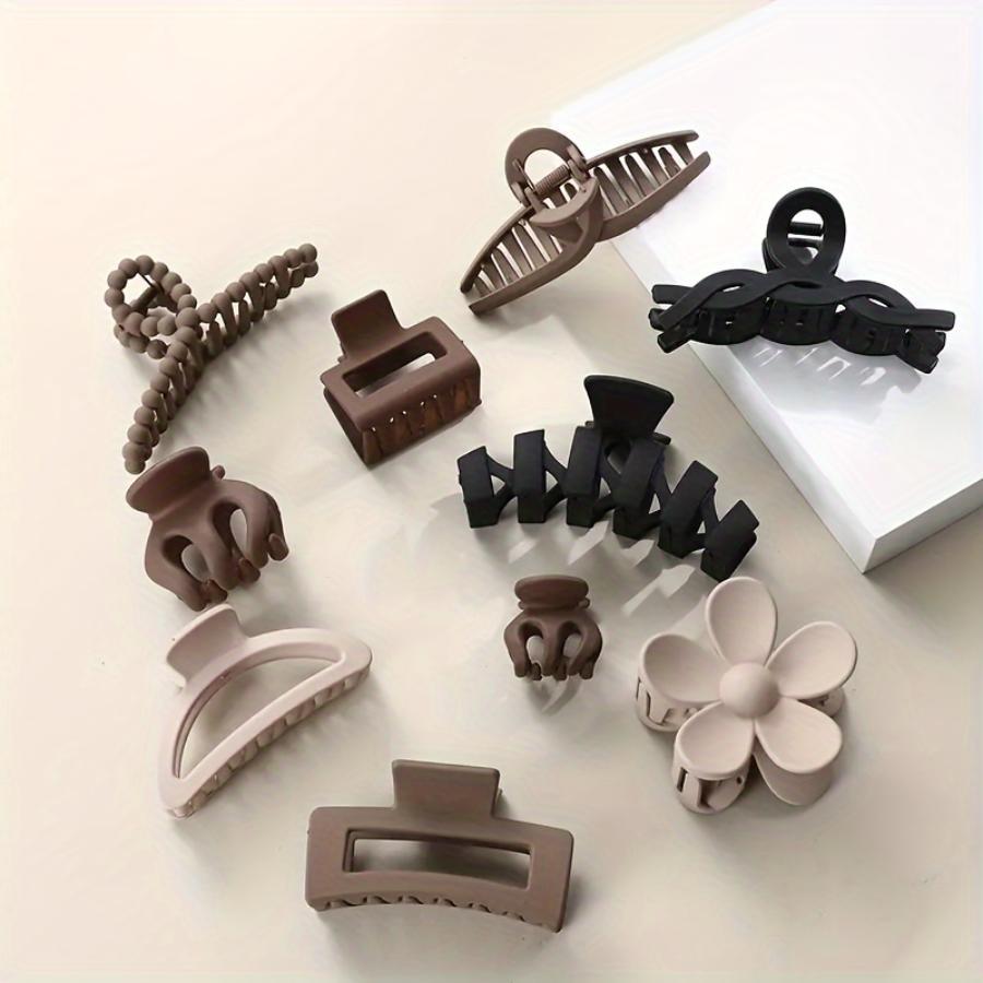 10pcs Large Rectangular Elegant Girl s Minimalist Hair Accessories - Multicolor Geometric Flower Hollow Plastic Claw Set, Solid 10PCS
10pcs Large Rectangular Elegant Girl s Minimalist Hair Accessories - Multicolor Geometric Flower Hollow Plastic Claw Set, Solid 10PCS