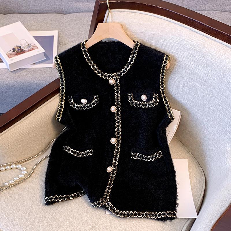 Женский жилет из искусственной норки весна-осень плюшевый вязаный кардиган жилет трикотажные безрукавки XL чёрный
Женский жилет из искусственной норки весна-осень плюшевый вязаный кардиган жилет трикотажные безрукавки XL чёрный