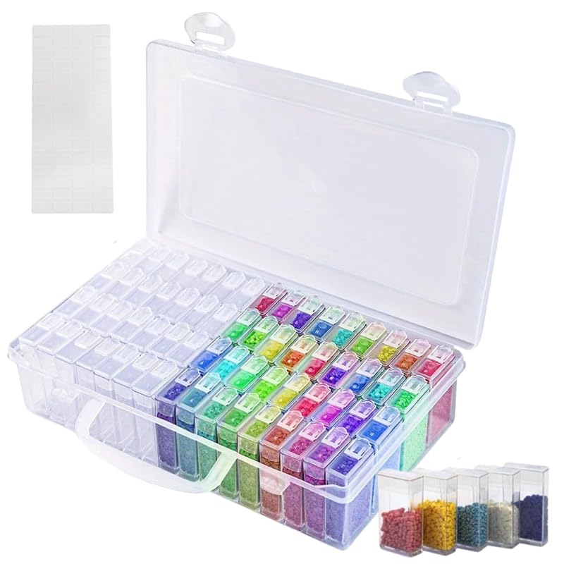 RekiLife bead case subdivision 64 pieces storage clear case made of plastic bead holder container
RekiLife bead case subdivision 64 pieces storage clear case made of plastic bead holder container
