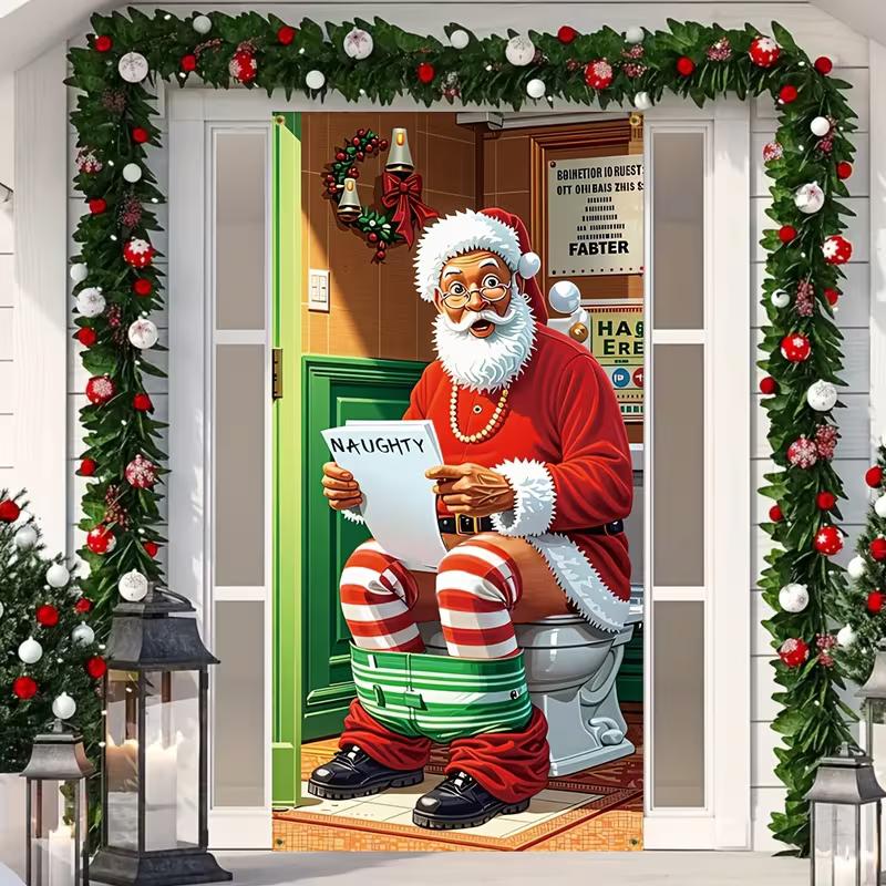 2D Santa on Toilet Door Banner, Funny Christmas Naughty List Background 47.2x31.5inch/120*80cm
2D Santa on Toilet Door Banner, Funny Christmas Naughty List Background 47.2x31.5inch/120*80cm