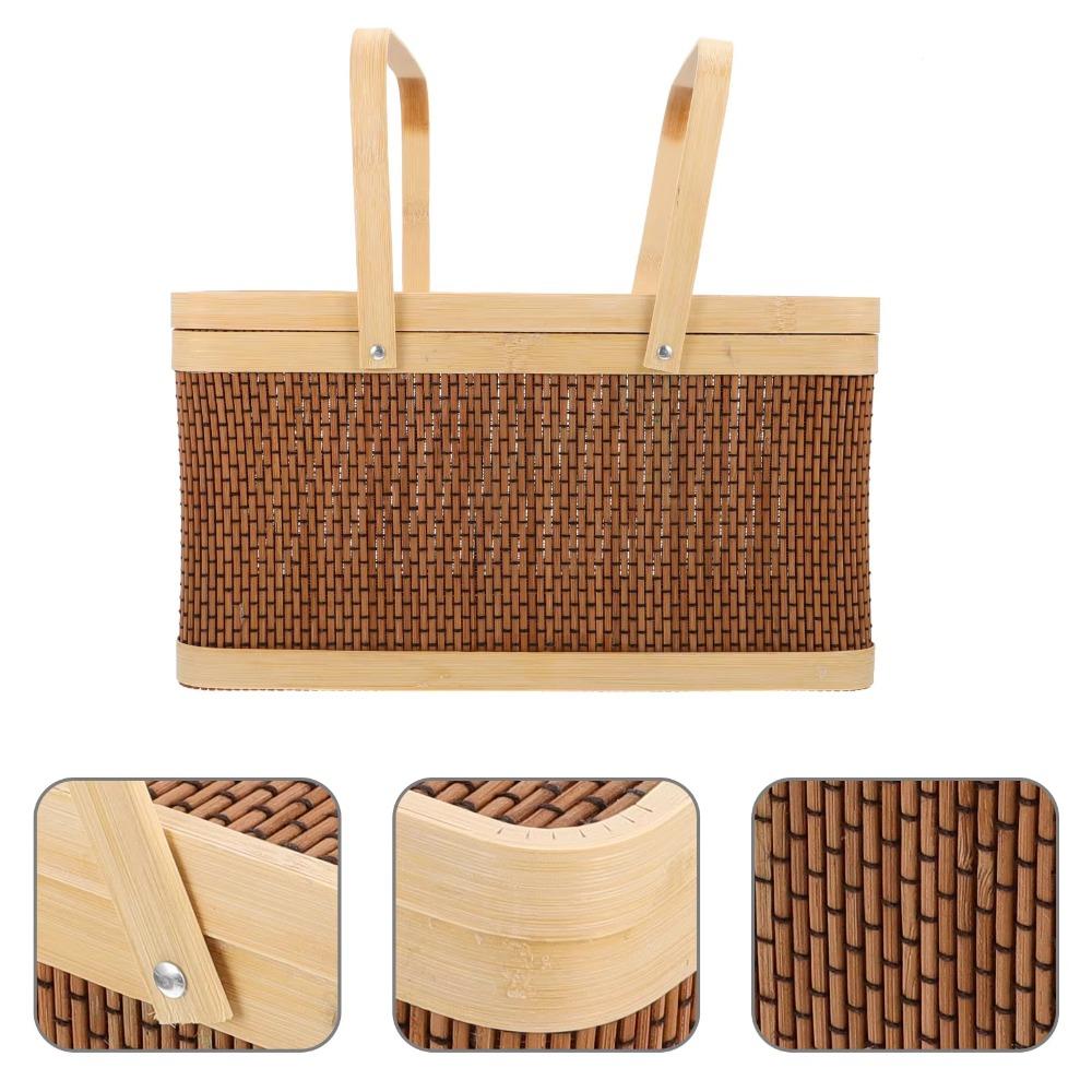 Chinese Style Moon Cake Box Vintage Picnic Basket Festival Packaging Box Bamboo Basket Home Decor Style E
Chinese Style Moon Cake Box Vintage Picnic Basket Festival Packaging Box Bamboo Basket Home Decor Style E