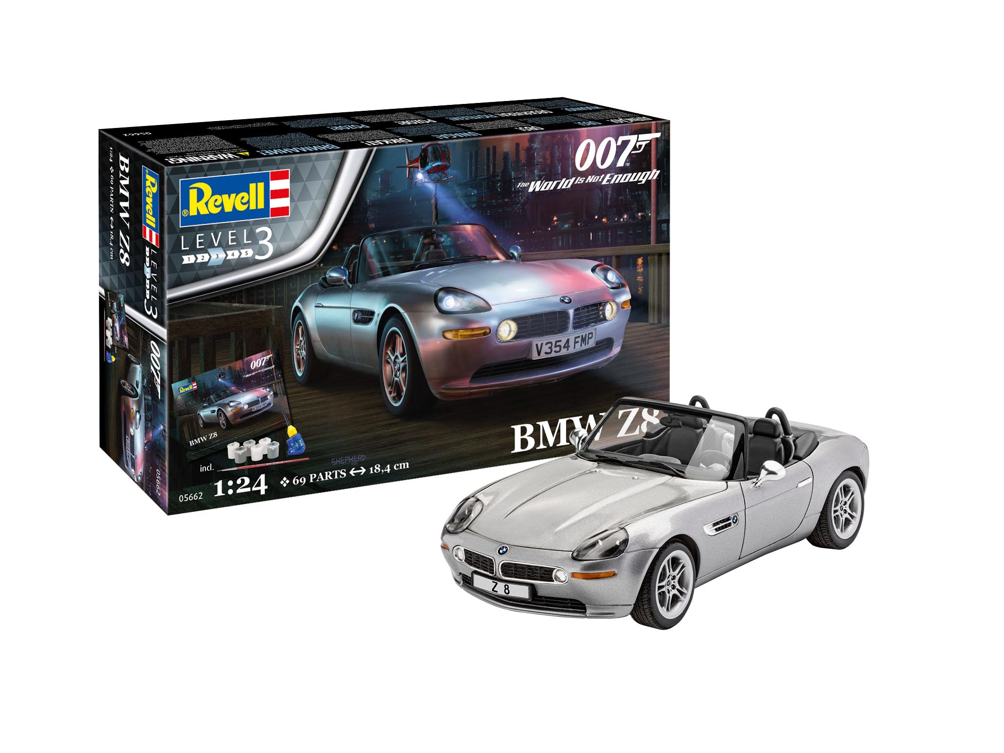 Подарочный набор Revell 05662 Джеймс Бонд 007 Мир не BMW Z8 Масштаб Несобранная пластиковая модель Набор с аксессуарами Постер Достаточно, 124 и
Подарочный набор Revell 05662 Джеймс Бонд 007 Мир не BMW Z8 Масштаб Несобранная пластиковая модель Набор с аксессуарами Постер Достаточно, 124 и