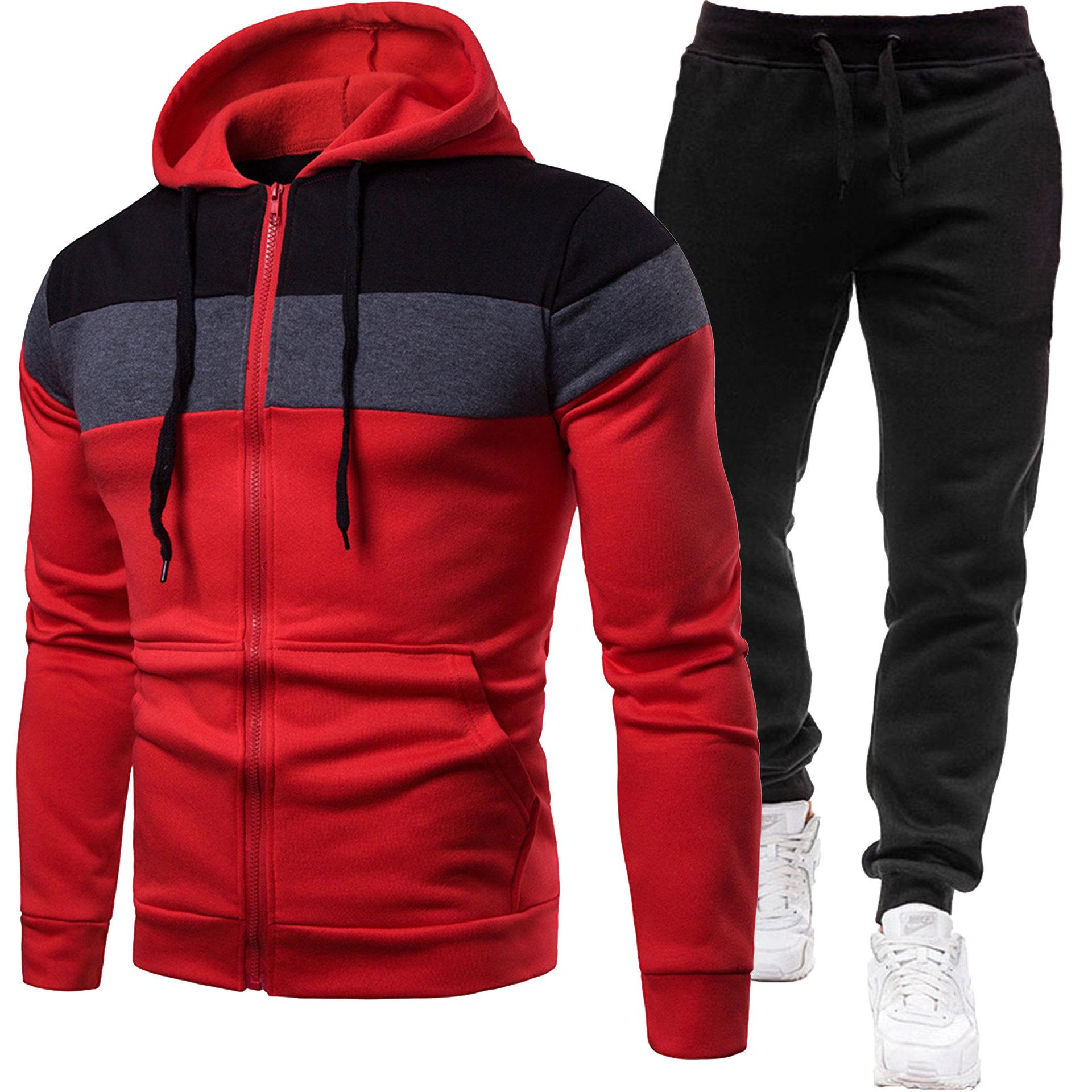 Men s 2026 Casual Tracksuit: Spliced Hooded Jacket & Long Pants Two-Piece Set for Spring/Autumn. Small
Men s 2026 Casual Tracksuit: Spliced Hooded Jacket & Long Pants Two-Piece Set for Spring/Autumn. Small