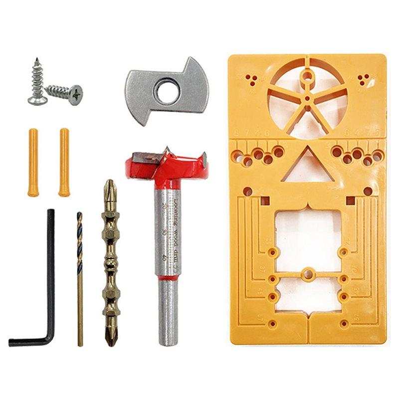 A84E-Woodworking Tool Set Kit-Multifunctional Hinge Hole Positioner, Screwdriver-Bits, Door Cabinet Hole Opener Accessories
A84E-Woodworking Tool Set Kit-Multifunctional Hinge Hole Positioner, Screwdriver-Bits, Door Cabinet Hole Opener Accessories