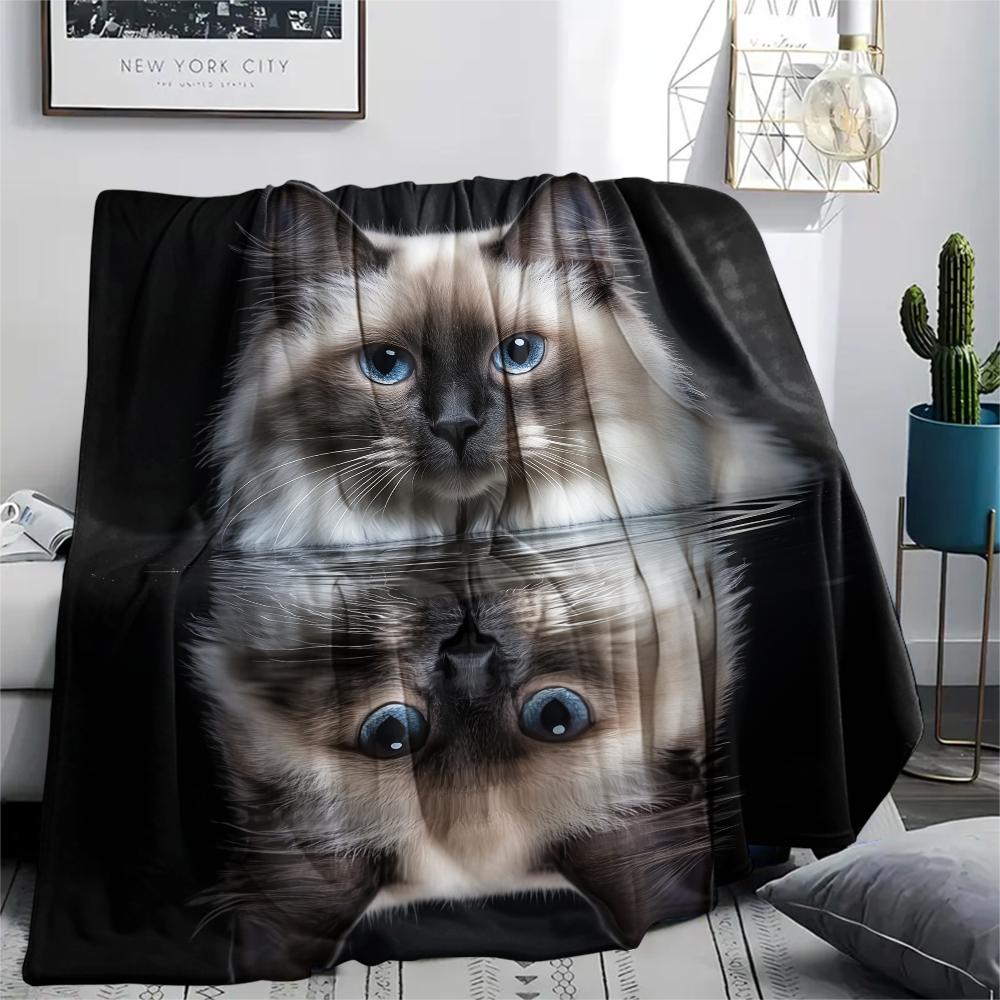 Black Ragdoll Cat pattern Flannel Blanket, High quality Comfortable for All Seasons, Home Decor, Warmth and Comfort, Perfect for Gifts. 80cm x 120cm
Black Ragdoll Cat pattern Flannel Blanket, High quality Comfortable for All Seasons, Home Decor, Warmth and Comfort, Perfect for Gifts. 80cm x 120cm