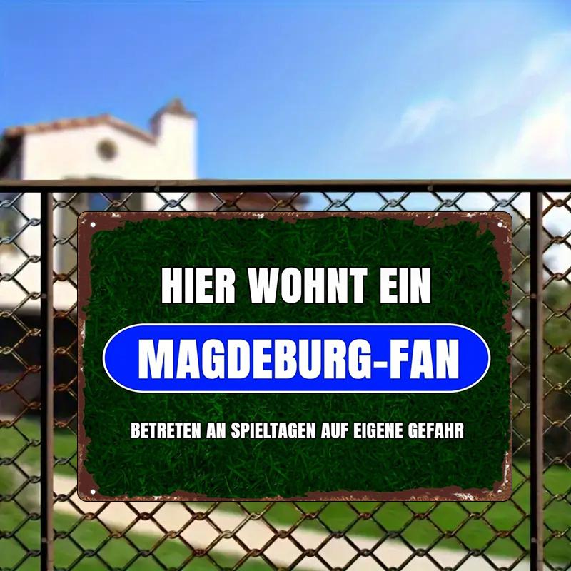 Vintage German Football Team Fan Magnetic Sign Iron Wall Art with HIER WOHNTE EN MAGDEBURGFAN Text Rustic Green Backgr 20x30cm(7.8x11.8inch)
Vintage German Football Team Fan Magnetic Sign Iron Wall Art with HIER WOHNTE EN MAGDEBURGFAN Text Rustic Green Backgr 20x30cm(7.8x11.8inch)