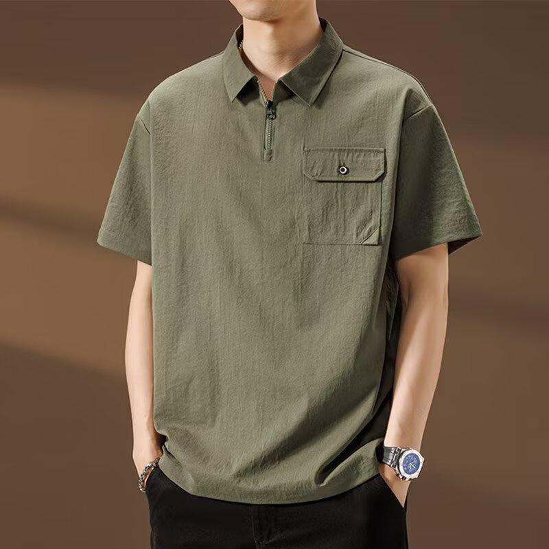 Men Polo Shirt Short Sleeve Summer Pocket Oversized 8XL Plus Size T-Shirt Zipper Breathable Loose Male Soft 2XL зелений
Men Polo Shirt Short Sleeve Summer Pocket Oversized 8XL Plus Size T-Shirt Zipper Breathable Loose Male Soft 2XL зелений