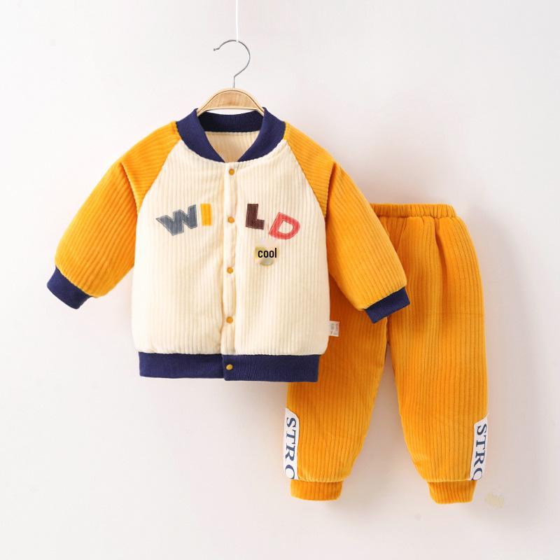 150g Infant Three-Layer Quilted Cotton Winter Warm Set: Jacket and Pants for Boys and Girls 73cm (12-16 lbs)
150g Infant Three-Layer Quilted Cotton Winter Warm Set: Jacket and Pants for Boys and Girls 73cm (12-16 lbs)