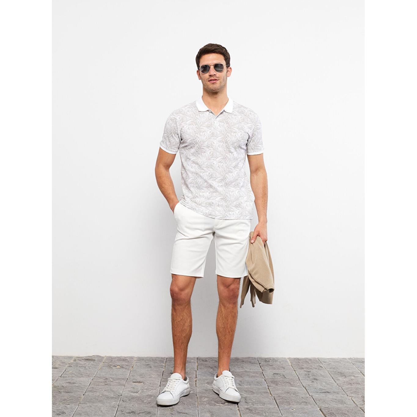 Мужская футболка с вырезом поло и коротким рукавом с узором из пике, белая
Мужская футболка с вырезом поло и коротким рукавом с узором из пике, белая