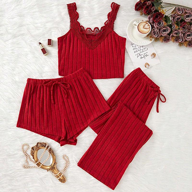 Новый сексуальный кружевной комплект пижамы с подвязками для женщин, комплект из шорт с высокой талией и брюк, комплект из трех предметов XL
Новый сексуальный кружевной комплект пижамы с подвязками для женщин, комплект из шорт с высокой талией и брюк, комплект из трех предметов XL