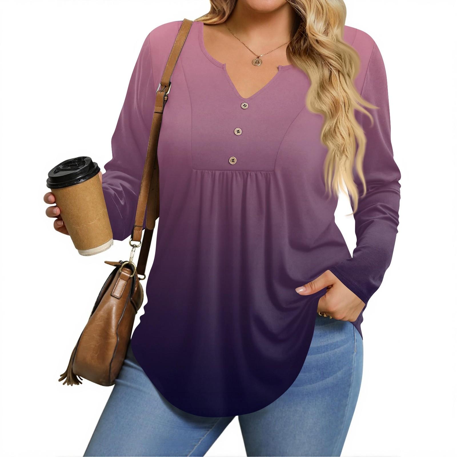 Женские рубашки больших размеров с длинным рукавом, туники с V-образным вырезом, базовые футболки свободного кроя XXXXL
Женские рубашки больших размеров с длинным рукавом, туники с V-образным вырезом, базовые футболки свободного кроя XXXXL