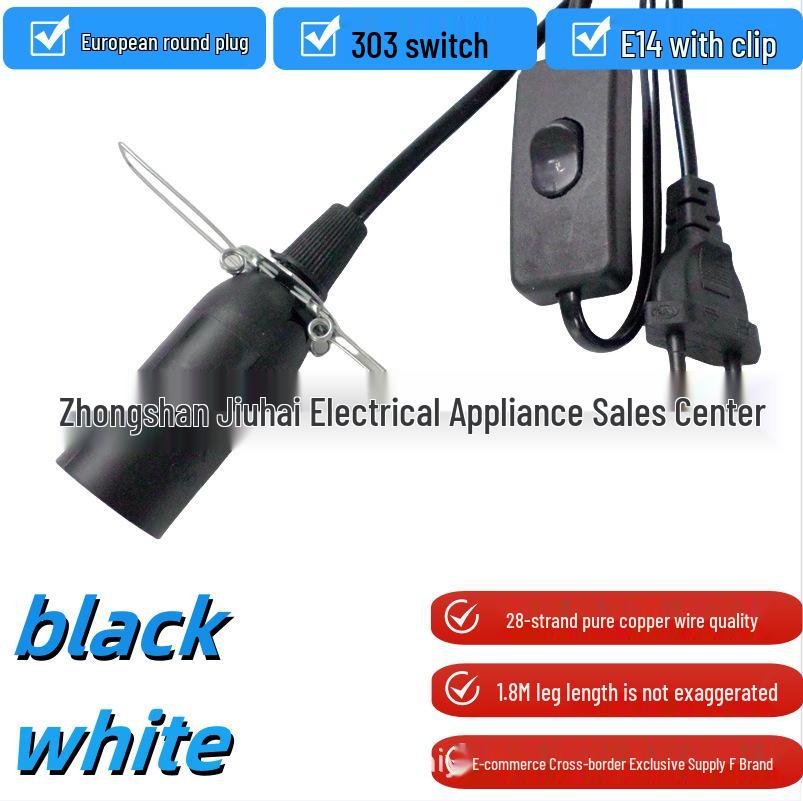 2-Pack E14 Euro Standard Round Plug Lamp Holder with Cord and Switch, Pendant Design with Spring Clips White Cord 1.8m E14 Lamp Holder with Spring Clips
2-Pack E14 Euro Standard Round Plug Lamp Holder with Cord and Switch, Pendant Design with Spring Clips White Cord 1.8m E14 Lamp Holder with Spring Clips