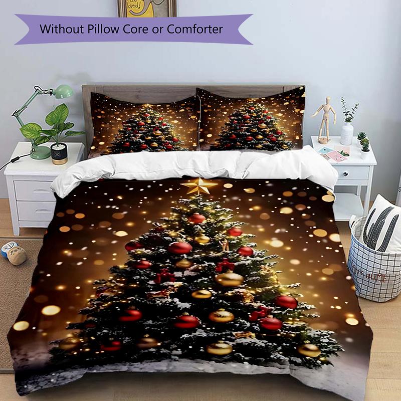 3pcs Christmas Tree Decoration Set with Red and Gold Ornaments - Includes One Quilt Cover and Two Pillowcases (No Core) - Festive Gift for Bedroom and 135x200cm
3pcs Christmas Tree Decoration Set with Red and Gold Ornaments - Includes One Quilt Cover and Two Pillowcases (No Core) - Festive Gift for Bedroom and 135x200cm