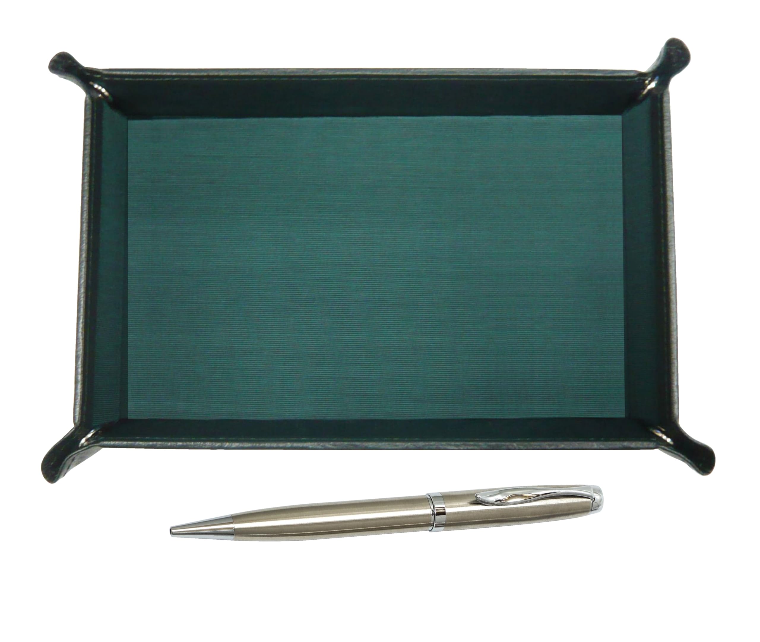 Japanese Moss Green Cowhide Pen Tray Elegant Silver Rotating Ballpoint Pen Set TRAMG-LF01CB
Japanese Moss Green Cowhide Pen Tray Elegant Silver Rotating Ballpoint Pen Set TRAMG-LF01CB