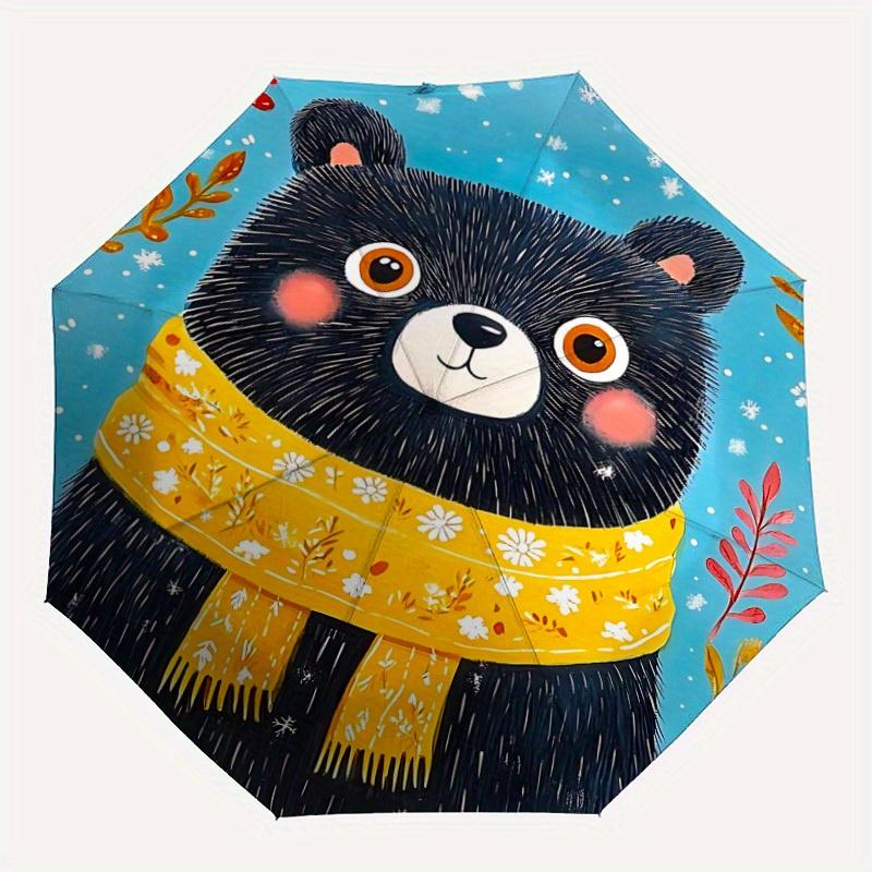 1pc Winter Bear Automatic Folding Umbrella Portable Collapsible Design, 8-Rib Iron Frame, Durable Fabric, All-Season Casual Outdoor 173
1pc Winter Bear Automatic Folding Umbrella Portable Collapsible Design, 8-Rib Iron Frame, Durable Fabric, All-Season Casual Outdoor 173