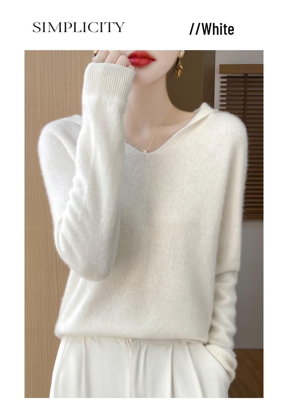 2024 Spring/Autumn 100% Wool V-Neck Hooded Knit Sweater Pullover Medium
2024 Spring/Autumn 100% Wool V-Neck Hooded Knit Sweater Pullover Medium