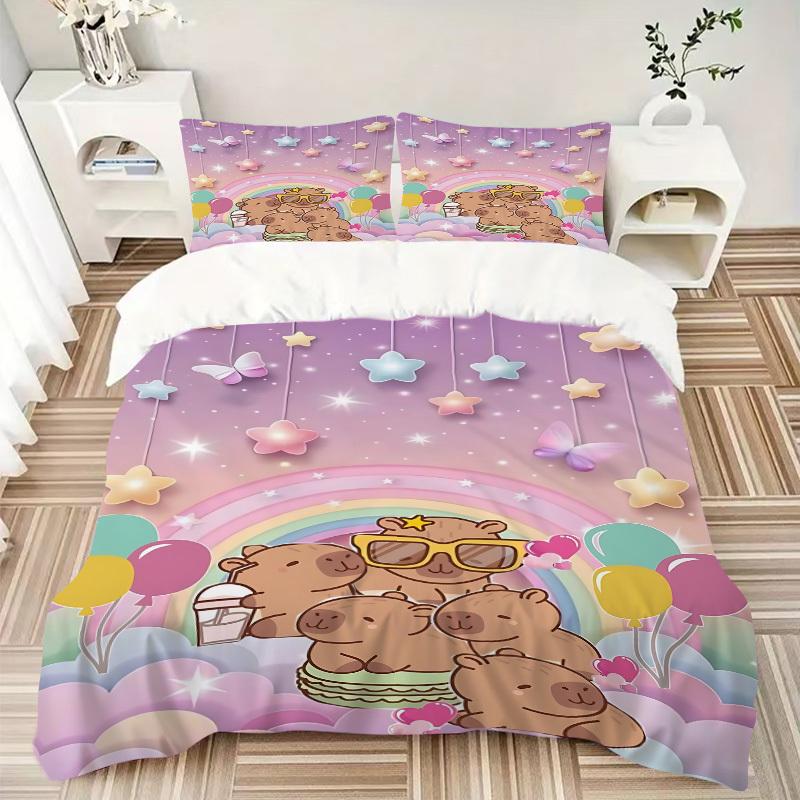 3PCs Cute Capybara Design Cover Set, Breathable Fabric(1 Duvet Cover + 2 Pillowcases) (Without Quilt) yy250911204 155x200cm
3PCs Cute Capybara Design Cover Set, Breathable Fabric(1 Duvet Cover + 2 Pillowcases) (Without Quilt) yy250911204 155x200cm