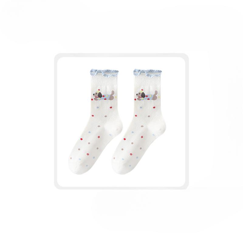 Female Autumn and Winter New Cartoon Dachshon Dog Cute Lace Tube Cotton Socks 1 pair
Female Autumn and Winter New Cartoon Dachshon Dog Cute Lace Tube Cotton Socks 1 pair