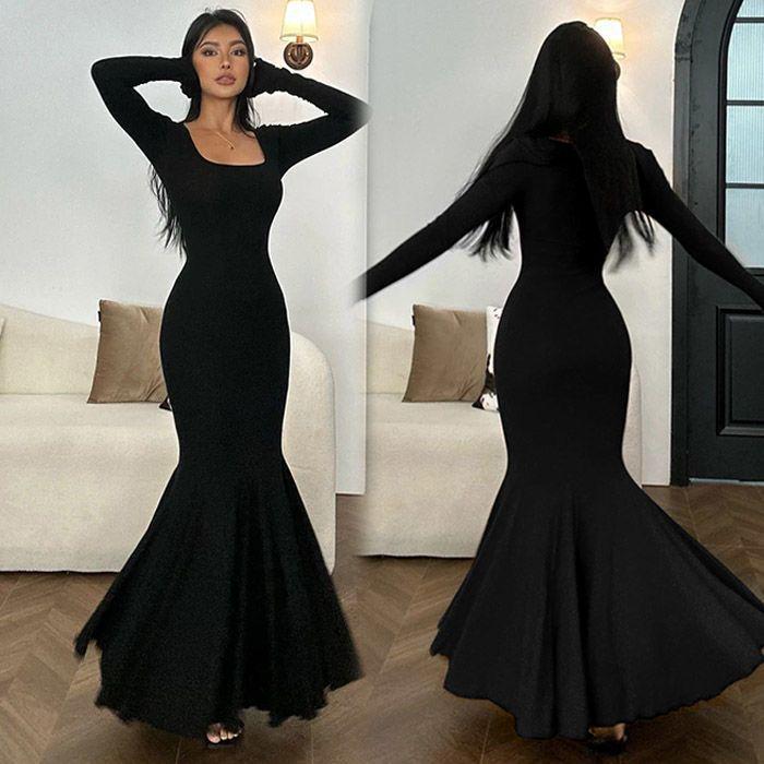 Blooming Lotus Elegant Slimming Long Dress – European & American Style S чорний
Blooming Lotus Elegant Slimming Long Dress – European & American Style S чорний