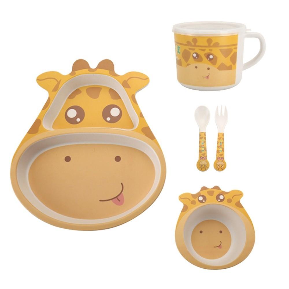 5pcs/set Natural Bamboo Fiber Kids Rice Plate Cartoon Pattern Cute Design Baby Feeding Set Eco-Friendly Lightweight жирафовий
5pcs/set Natural Bamboo Fiber Kids Rice Plate Cartoon Pattern Cute Design Baby Feeding Set Eco-Friendly Lightweight жирафовий