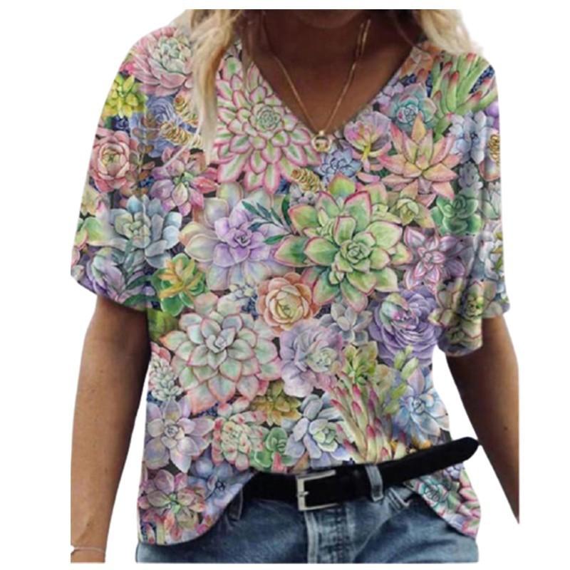 Женская летняя футболка с короткими рукавами и V-образным вырезом с цветочным принтом и 3D-принтом 5XL
Женская летняя футболка с короткими рукавами и V-образным вырезом с цветочным принтом и 3D-принтом 5XL