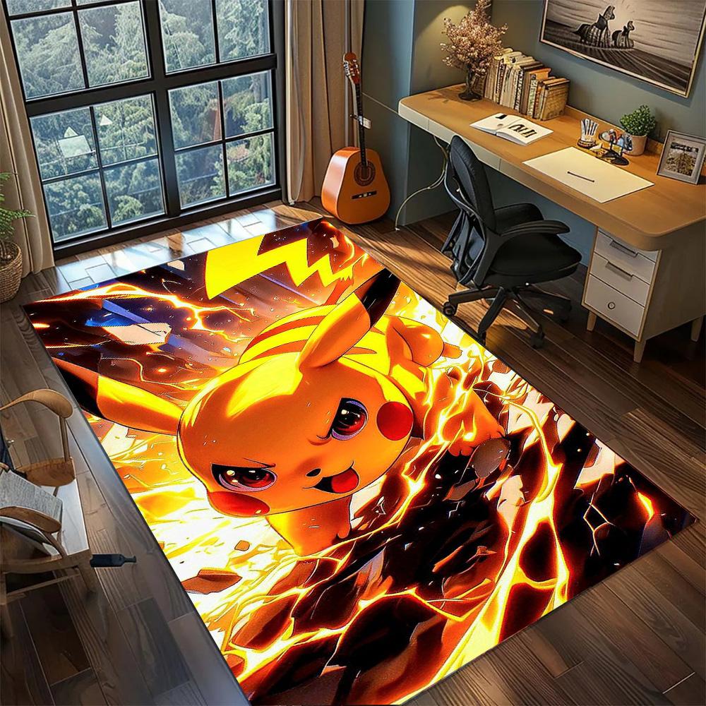 Pikachu Gamer Room Stylish Decor Rug, Large Area Non Slip Washable Carpet Floor Mat Bedroom.-TING 60x90cm
Pikachu Gamer Room Stylish Decor Rug, Large Area Non Slip Washable Carpet Floor Mat Bedroom.-TING 60x90cm