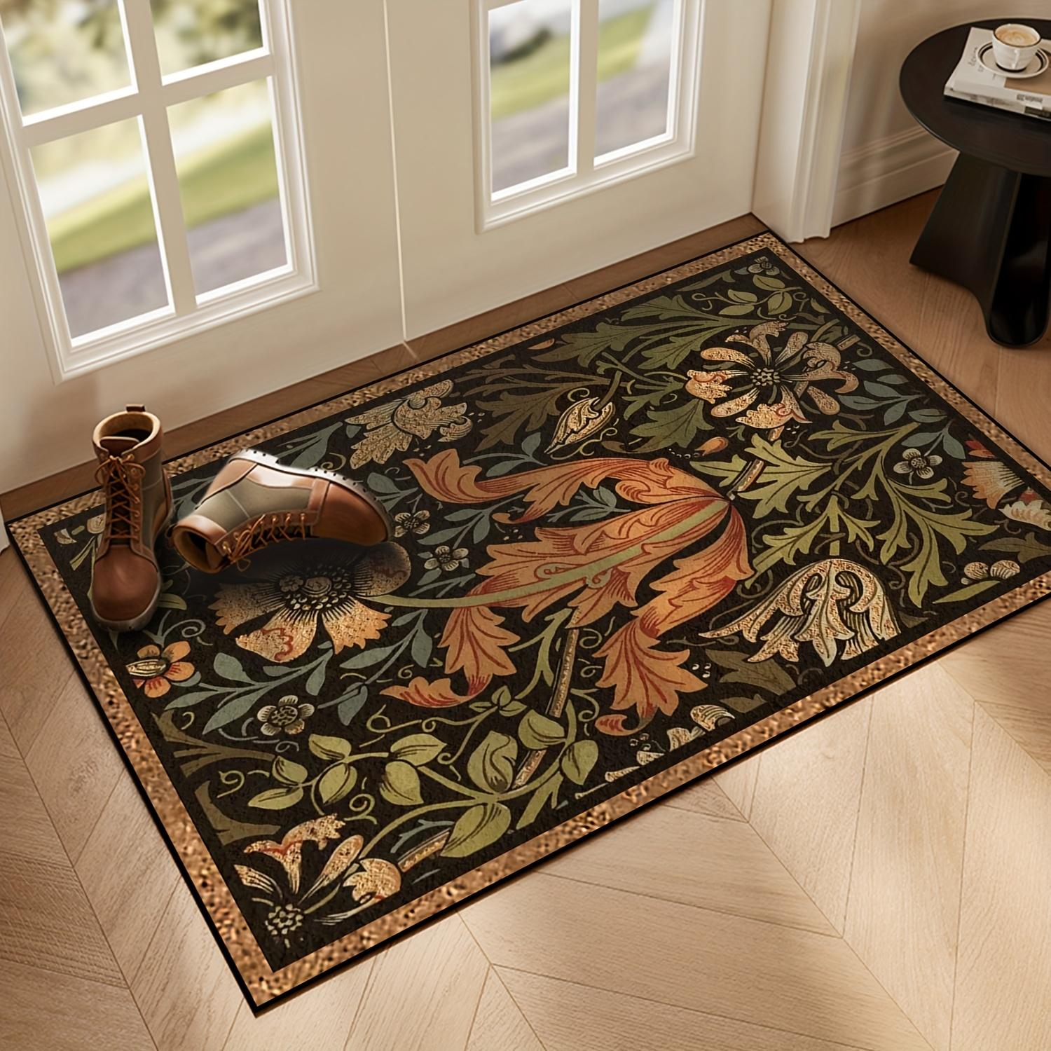 1pc Vintage Floral Pattern Area Rug Indoor Outdoor Non-Slip Entrance Doormat for Patio Living Room Kitchen Home Garden Decor 40x60cm
1pc Vintage Floral Pattern Area Rug Indoor Outdoor Non-Slip Entrance Doormat for Patio Living Room Kitchen Home Garden Decor 40x60cm