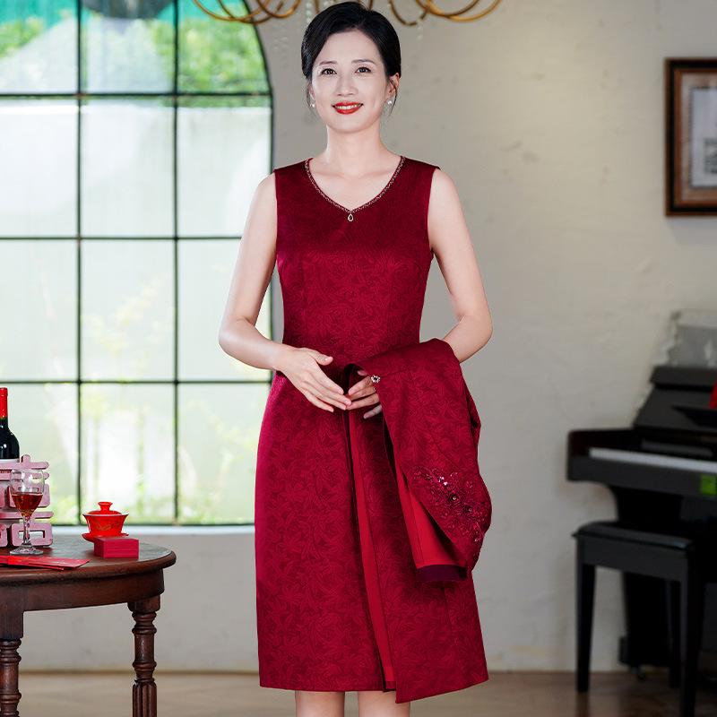 Mother of the Groom Elegant Two-Piece Set: Fall/Winter Slim-Fit Formal Dress 6XL
Mother of the Groom Elegant Two-Piece Set: Fall/Winter Slim-Fit Formal Dress 6XL