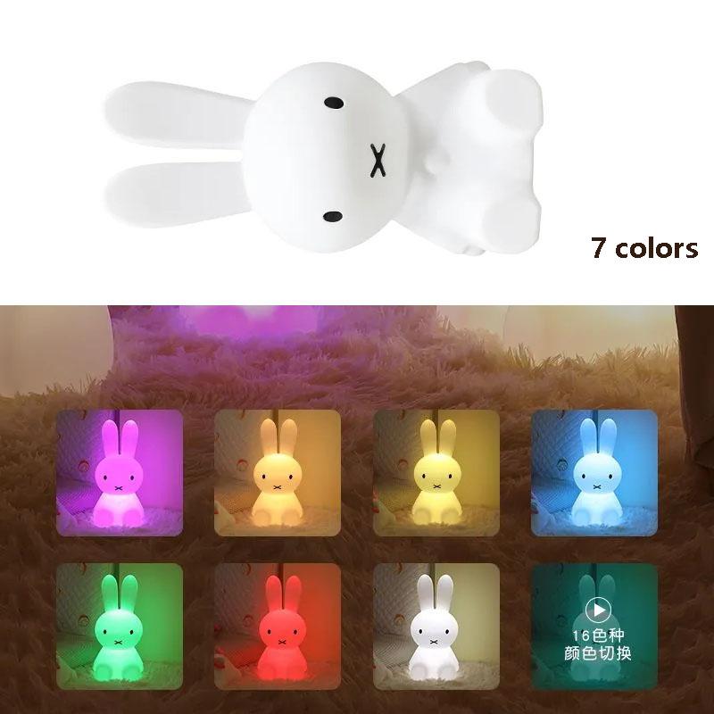 USB Rechargeable Rabbit Lamp Bedroom Eye-Protecting Ambient Light Cartoon Cute Night Light Colorful Glowing Light Strip with Remote Light for Gifts 7 color
USB Rechargeable Rabbit Lamp Bedroom Eye-Protecting Ambient Light Cartoon Cute Night Light Colorful Glowing Light Strip with Remote Light for Gifts 7 color