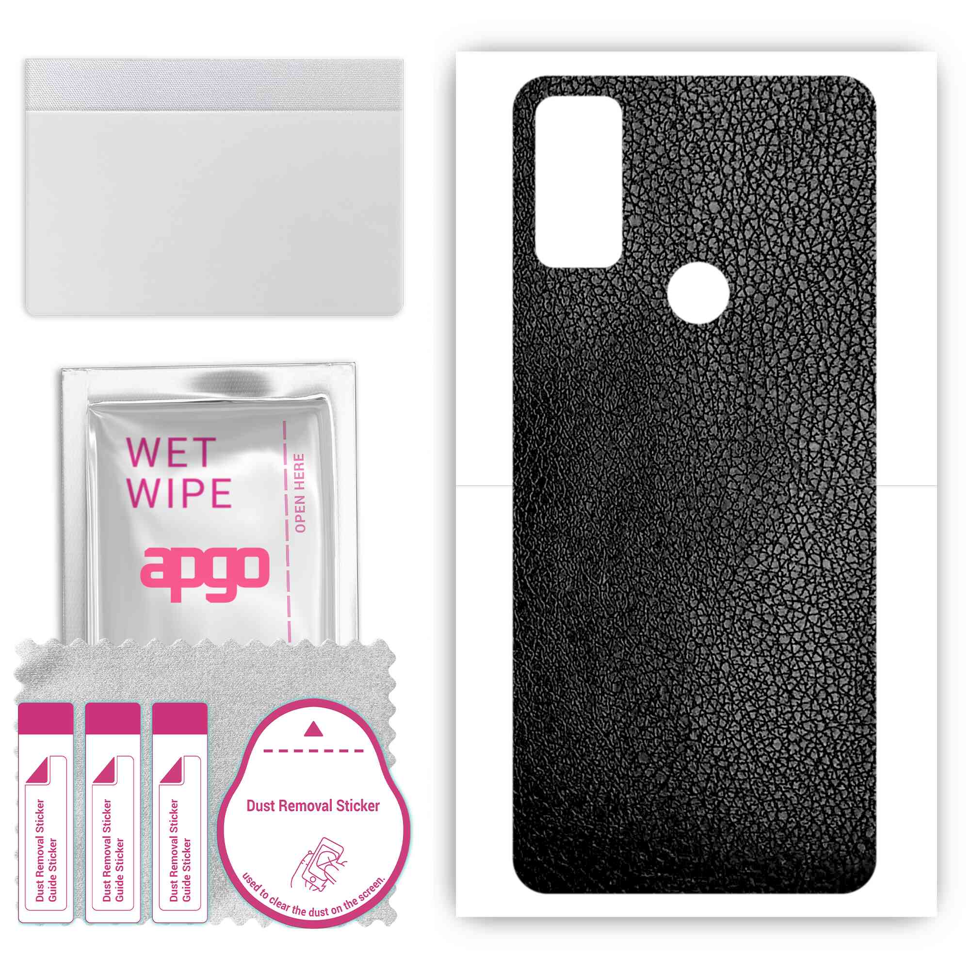 apgo Protective Skin Sticker for the back compatible with Alcatel 5H Plus, Wrap Film, Foil, Vinyl - Pattern Black Leather
apgo Protective Skin Sticker for the back compatible with Alcatel 5H Plus, Wrap Film, Foil, Vinyl - Pattern Black Leather