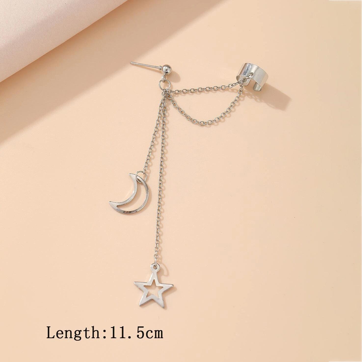 Серьги Star Moon Длинные серьги с бахромой для женщин, одиночные новые модные серьги для женщин серебряный
Серьги Star Moon Длинные серьги с бахромой для женщин, одиночные новые модные серьги для женщин серебряный