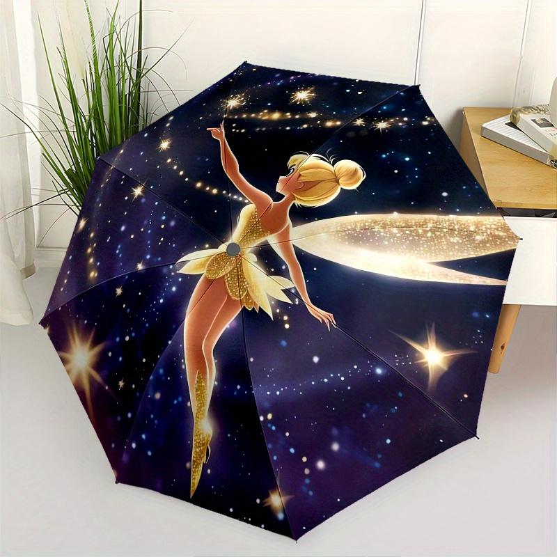 Tinker Bell Themed Automatic opening and closing folding umbrella, 8-rib windproof, compact travel design, suitable for all occasion | Fashi
Tinker Bell Themed Automatic opening and closing folding umbrella, 8-rib windproof, compact travel design, suitable for all occasion | Fashi