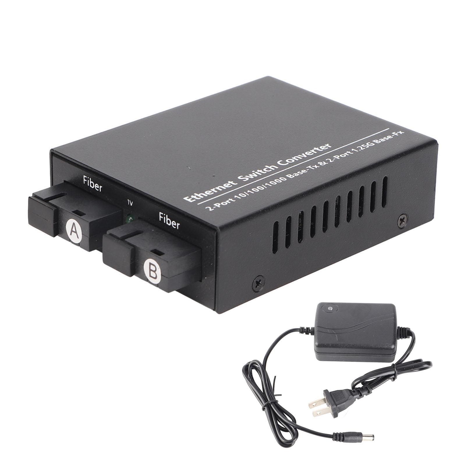 Ethernet Switch Converter Single Mode Fiber 1.25Gbps LED Indicator Fiber Ethernet Transceiver for EU Plug
Ethernet Switch Converter Single Mode Fiber 1.25Gbps LED Indicator Fiber Ethernet Transceiver for EU Plug