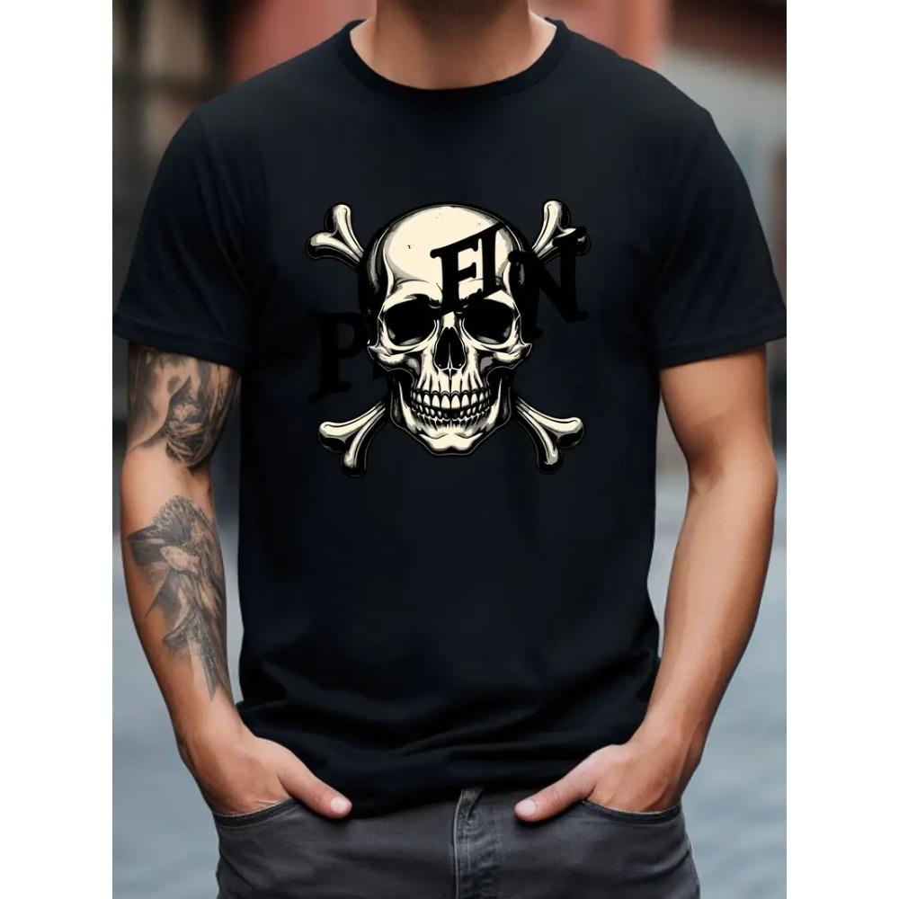 Plus Size Skull Graphic Print Tees For Men Casual Quick Drying Breathable T-Shirt Short Sleeve T-shirt for Running Training S
Plus Size Skull Graphic Print Tees For Men Casual Quick Drying Breathable T-Shirt Short Sleeve T-shirt for Running Training S