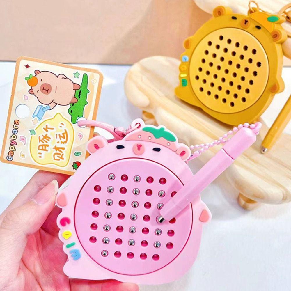 Relaxing Toy Magnetic Drawing Board Keyring Capybara Drawing Toy Pendant Toddler Gifts Brown without Bell
Relaxing Toy Magnetic Drawing Board Keyring Capybara Drawing Toy Pendant Toddler Gifts Brown without Bell