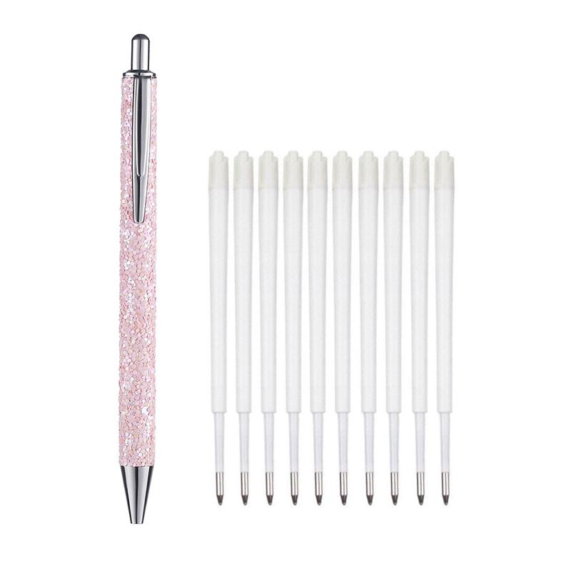 11pcs/set Glitter Sequin Metal Pen 1.0mm Black Refill Rod Retractable Ballpoint Pen for School Office Stationery Gift Office
11pcs/set Glitter Sequin Metal Pen 1.0mm Black Refill Rod Retractable Ballpoint Pen for School Office Stationery Gift Office