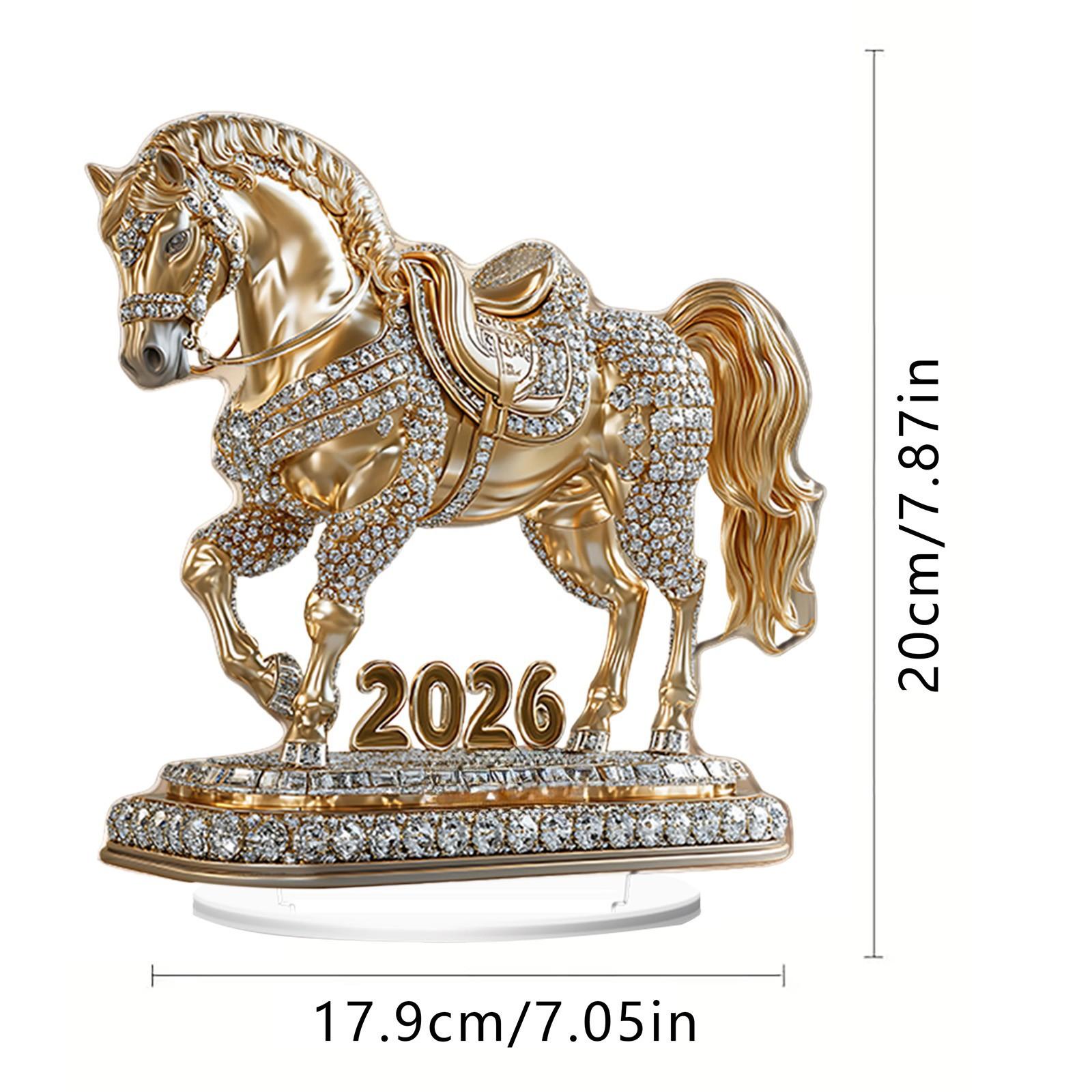 New 2026 Year of the Horse Zodiac Desktop Ornament 2D Flat Acrylic Horse Tabletop Sculpture Living Room Office Home Decoration
New 2026 Year of the Horse Zodiac Desktop Ornament 2D Flat Acrylic Horse Tabletop Sculpture Living Room Office Home Decoration