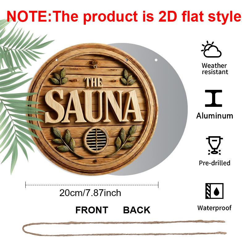 2D Flat 1pc THE SAUNA Retro Aluminum Metal Logo, 8x8 in, Relief Art Interior and Exterior Wall Decoration, Home Bathroom Swimming Pool Decoration 1pc
2D Flat 1pc THE SAUNA Retro Aluminum Metal Logo, 8x8 in, Relief Art Interior and Exterior Wall Decoration, Home Bathroom Swimming Pool Decoration 1pc