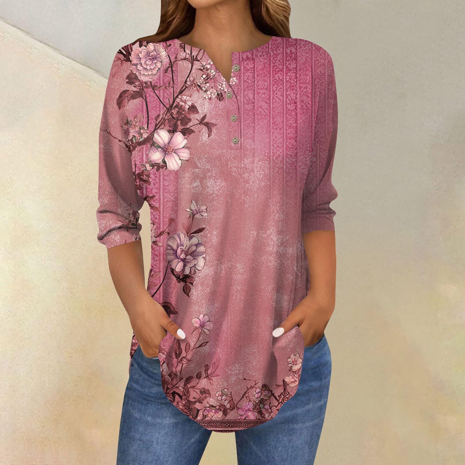 Женская свободная футболка с воротником на пуговицах и винтажным цветочным принтом, рукав три четверти XL красный
Женская свободная футболка с воротником на пуговицах и винтажным цветочным принтом, рукав три четверти XL красный