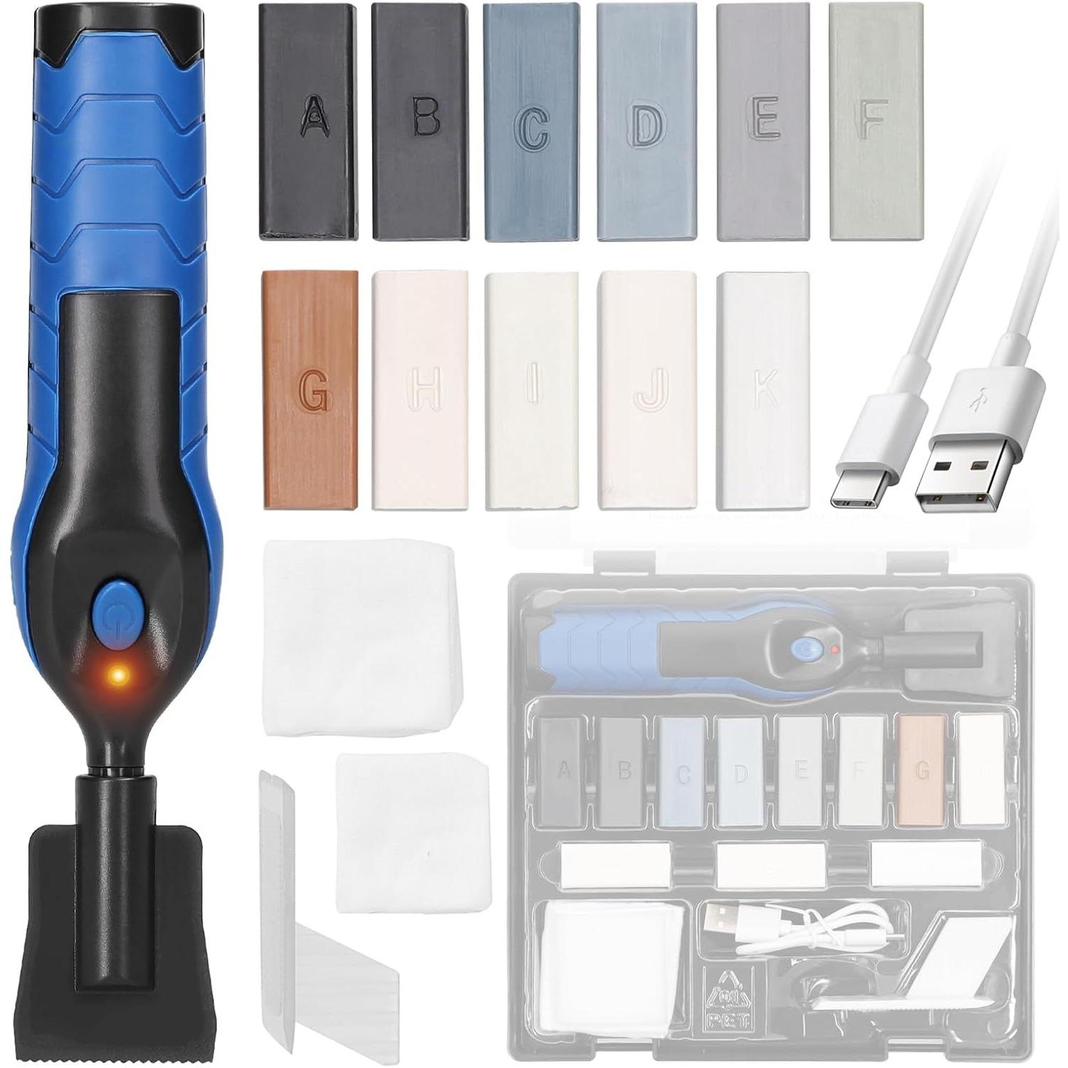 Wood Floor Repair Tool Set,Furniture Repair Tool Set with 11 Wax Blocks,Scratch Nail Hole Crack Repair Tool Set,Home Laminate Floor Repair Kits
Wood Floor Repair Tool Set,Furniture Repair Tool Set with 11 Wax Blocks,Scratch Nail Hole Crack Repair Tool Set,Home Laminate Floor Repair Kits