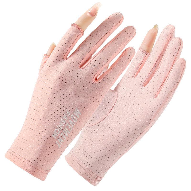 Summer thin breathable two-finger gloves high elastic ice silk dew two-finger anti-wear sunscreen gloves driving cycling gloves One size fits all рожевий
Summer thin breathable two-finger gloves high elastic ice silk dew two-finger anti-wear sunscreen gloves driving cycling gloves One size fits all рожевий