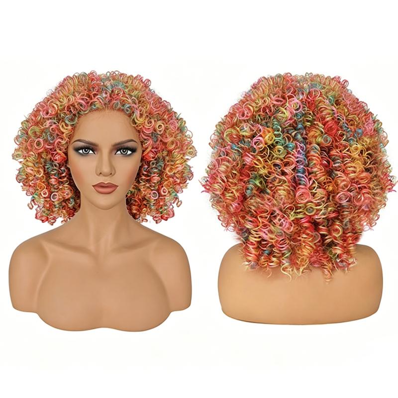 Colored Short Curly Synthetic Hair Wigs with Bangs for Women Cosplay
Colored Short Curly Synthetic Hair Wigs with Bangs for Women Cosplay